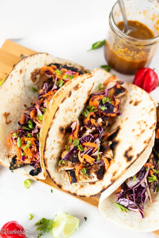 Jerk chicken tacos recipe