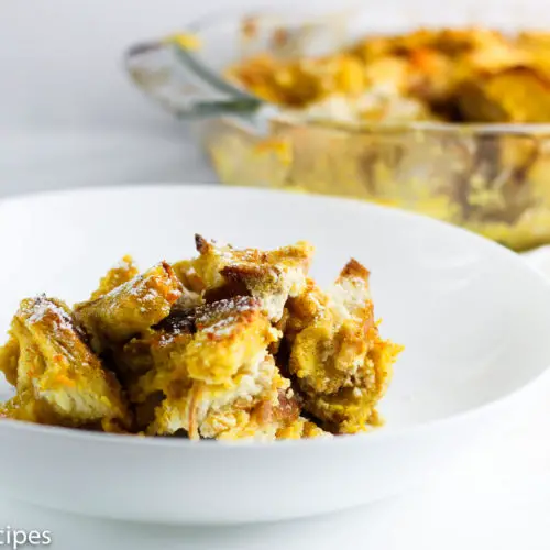 Stuffed pumpkin french toast