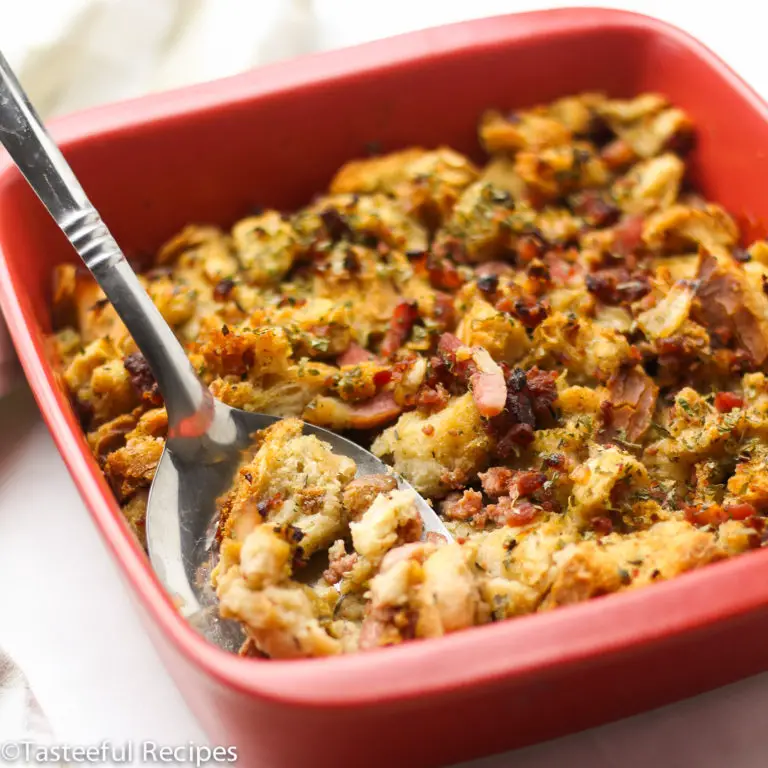 Sausage Bacon Herb Stuffing Recipe Tasteeful Recipes