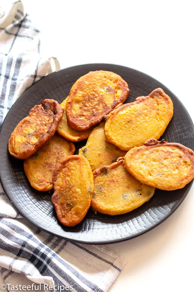 Overhead shot of Caribbean pumpkin fritters